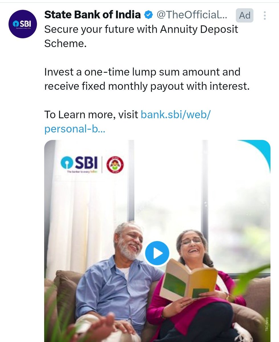 BABULKU74795114's tweet image. पिछले कुछ दिनों से मेरे TL पर ये SBI का ad बार बार क्यों आ रहा है..?
हर दो, तीन पोस्ट के बाद SBI ही दिखता है
