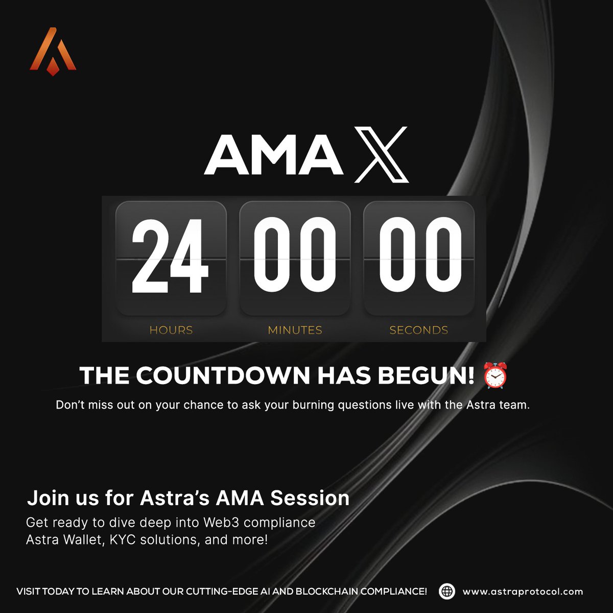 Astra_HQ's tweet image. Only 24 Hours Left! Astra AMA is Almost Here! 🚨

⏳ The countdown has officially begun! Get ready to join the Astra Team for an exclusive X Space AMA.

🗓️ Date: July 28, 2025
🕒 Time: 1 PM UTC

Joining Link: x.com/i/spaces/1vOxw…

Set your reminders now — this is your chance…
