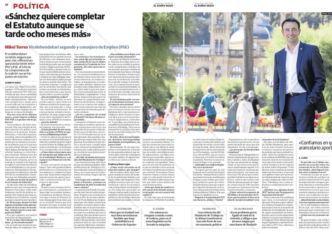 📌 Hemos puesto en marcha ➕ del 50 % de los compromisos del acuerdo de Gobierno

🌹 Reivindico un modelo de autogobierno útil, con ➕ derechos y oportunidades

👉 Apostamos por un modelo de relaciones laborales con salarios dignos y ➕ cohesión social

labur.eus/odj62yhu