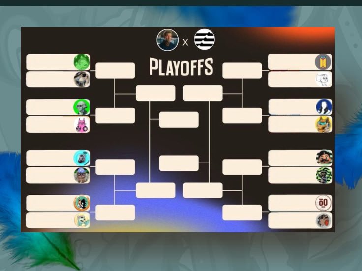 Syblusapt's tweet image. Flashback a year ago (take 3min to read)
A year ago, I launched a fun little bracket game called “playsoffs” — just for laughs — pulling together the wildest memecoins that were heating up Aptos at the time. Tokens like $DONK, $UPTOS, $EDOGE, and a few others had their own cult…