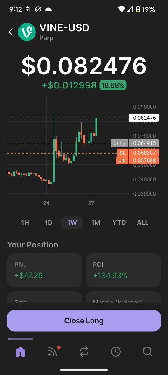 My first long. Thx <a href="/phantom/">Phantom</a> for making it idiotproof 🙏🏼 $vine