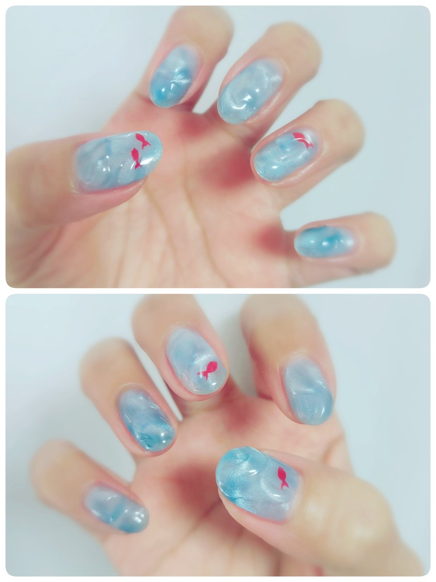 umimimimi572's tweet image. 𝑵𝒆𝒘五夏💅
赤い𓆝は五(5匹います🎶)で、🌊は夏