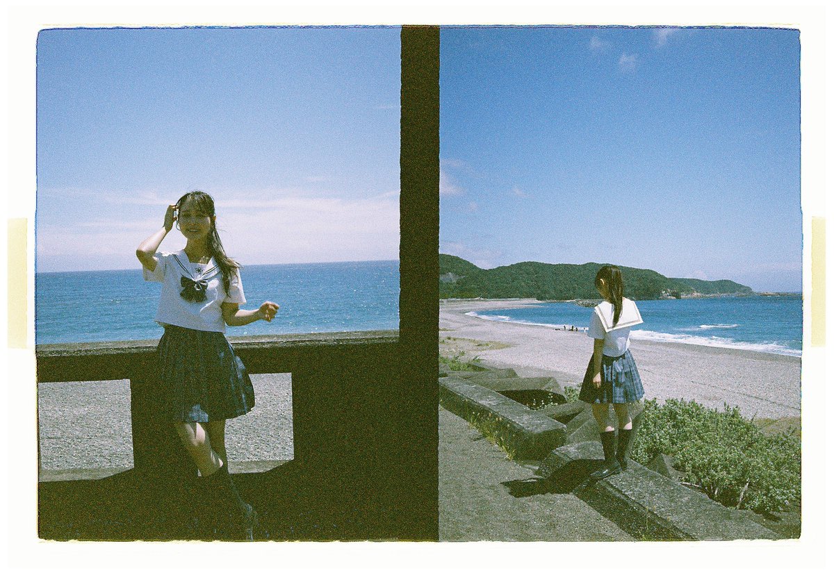 Plamarks's tweet image. #ヒロカメ旅企画 
和歌山のフィルムの現像上がってきた
粒状感が強いけど、空や海の青色は好きな感じ