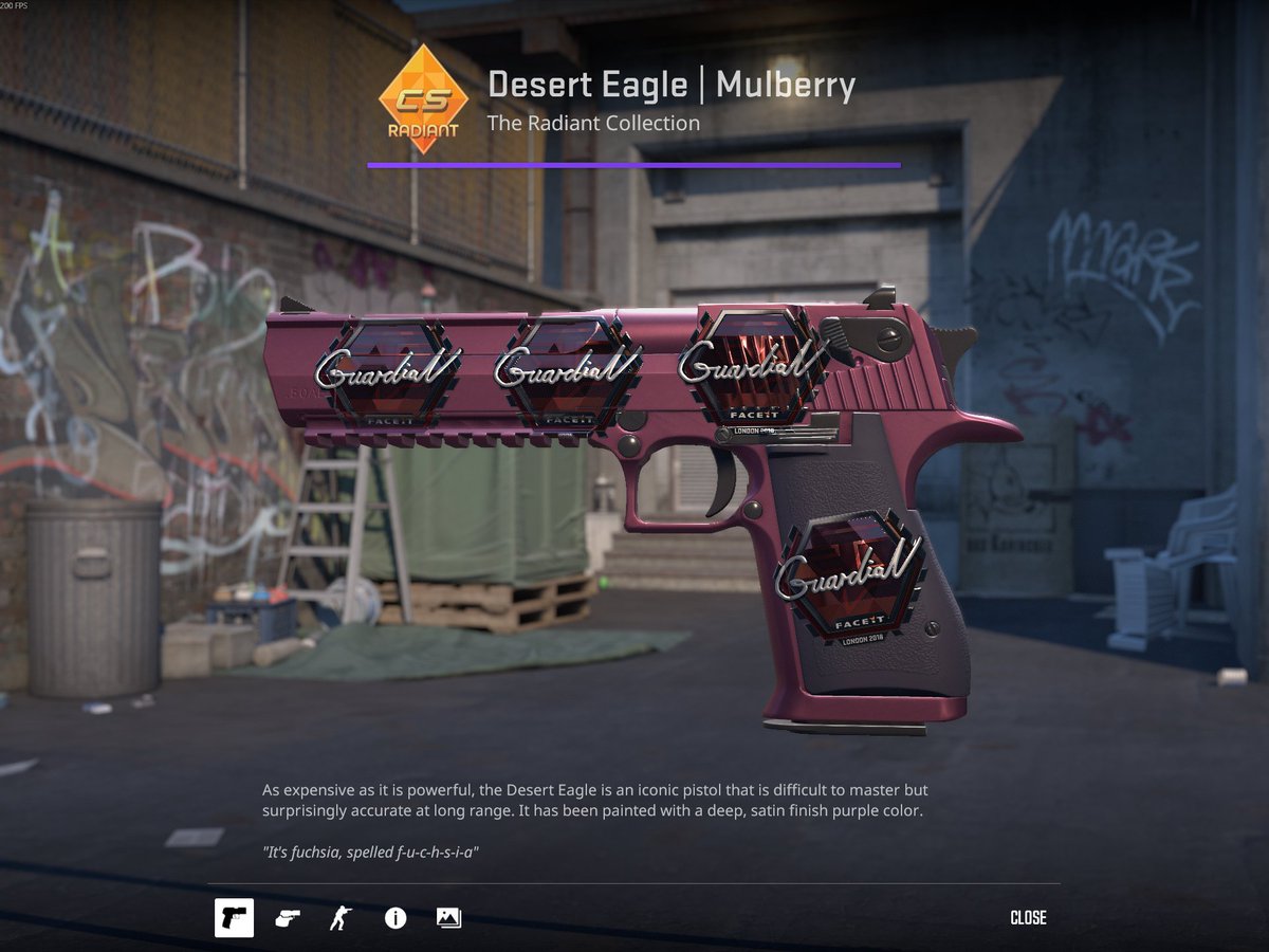 0.01 Desert Eagle Mulberry x4 Guardian London 2018 Foils🧐
