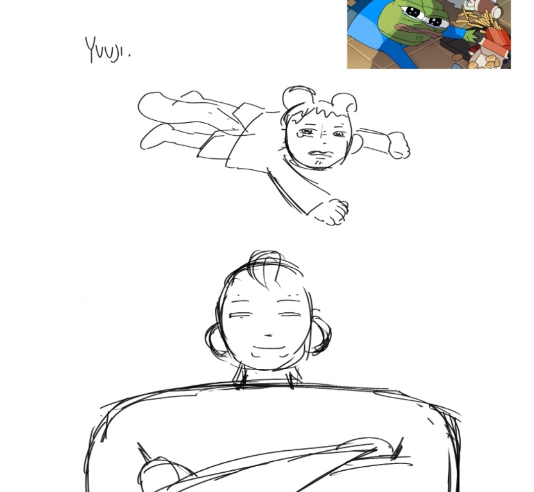 muitsuyu's tweet image. *delete later
I found some old sketches and doodles..
(The last one is me and choso taking the MRT)