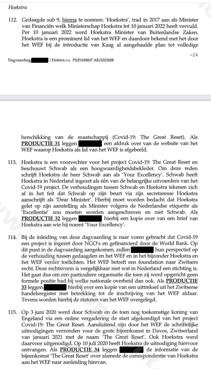 PaulvanHoek2021's tweet image. Over Wopke Hoekstra in de dagvaarding van Arno van Kessel: