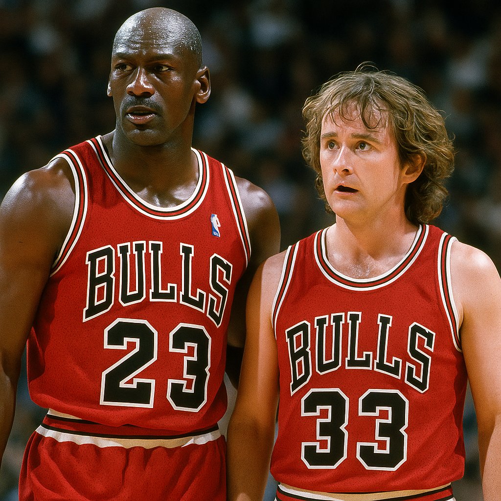 kalashnikovisme's tweet image. Любители баскетбола помнят величайший дуэт в истории NBA: Джордан и Пиппин.