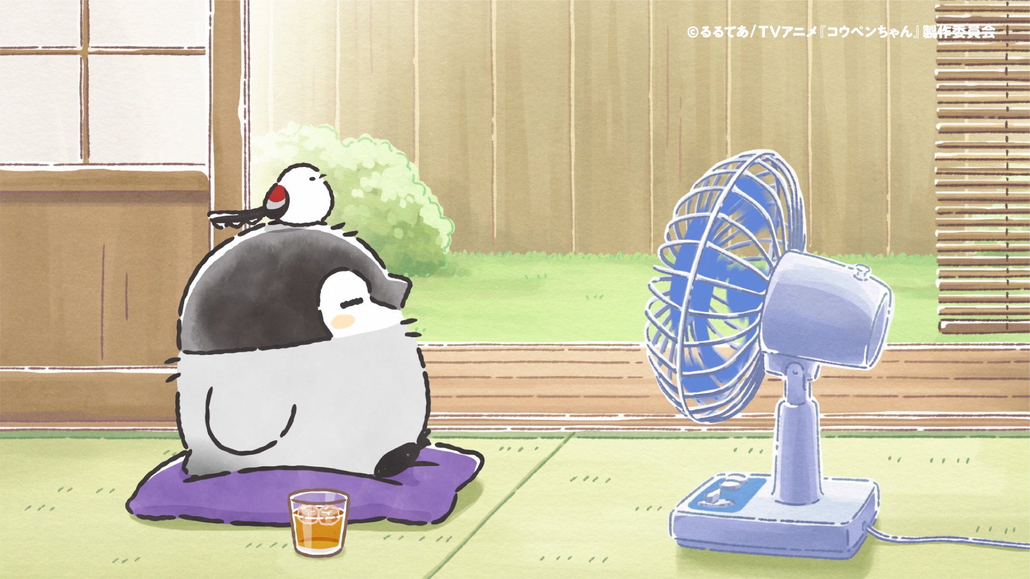 でんちゃん様オーダーページ コウペンちゃん お祭りわっしょい！ キラキラ箔押しうちわ（花火