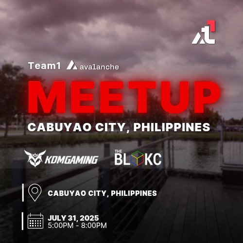 KDMGaming_'s tweet photo. 𝗖𝗔𝗕𝗨𝗬𝗔𝗢 𝗪𝗘𝗕𝟯 𝗠𝗘𝗘𝗧𝗨𝗣 𝗙𝗥?? 𝗙𝗥!! 🤩

Cabuyao peeps, it's your time to connect, collaborate, and celebrate! We will also bring 𝗧𝗲𝗮𝗺𝟭 𝗖𝗼𝗺𝗺𝘂𝗻𝗶𝘁𝘆 𝗠𝗲𝗲𝘁𝘂𝗽 in your area! 💯

Prepare yourselves as your afternoon will be packed with insightful discussions, exciting updates, and fantastic networking opportunities. Plus, we've got some great things lined up that you won't want to miss!

🗓 July 31, 2025 | 5:00 PM - 8:00 PM
📍Cabuyao City, Philippines

Interested?
🔗 𝗥𝗦𝗩𝗣 𝗳𝗼𝗿 𝗙𝗥𝗘𝗘: https://t.co/2NqiREL97k

Powered by: Avalanche Team1 Philippines
Partner: TheBLOKC

Kitakits! 🙌
