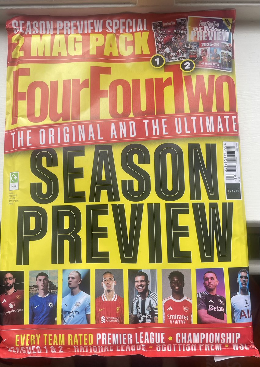 MattDaviesAdams's tweet image. Actually finding somewhere that sells magazines gets harder every year but there are some things which are worth visiting 6 different shops for and the @FourFourTwo season preview is definitely one such item
