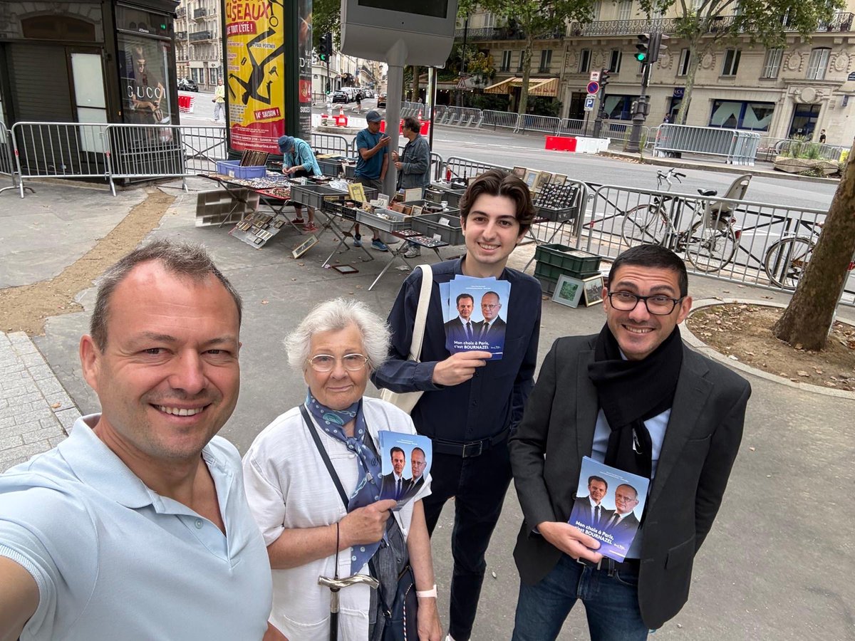 SachaMetzker's tweet image. ☀️Tractage estival @HorizonsParis8 et @HorizonsParis17 pour présenter le projet de @pybournazel pour la mairie de Paris !

🚴 Quelques heures avant le passage du @LeTour dans le 8ème arrondissement, la mobilité et l’accessibilité sont au cœur des conversations. 

@HorizonsJeunes