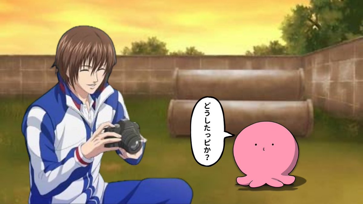 H_puriko's tweet image. ❇︎ハッピー不二カメラ❇︎

不二『へぇ…タコピーって言うんだ。
いい名前だね。写真、撮ってもいいかな？』