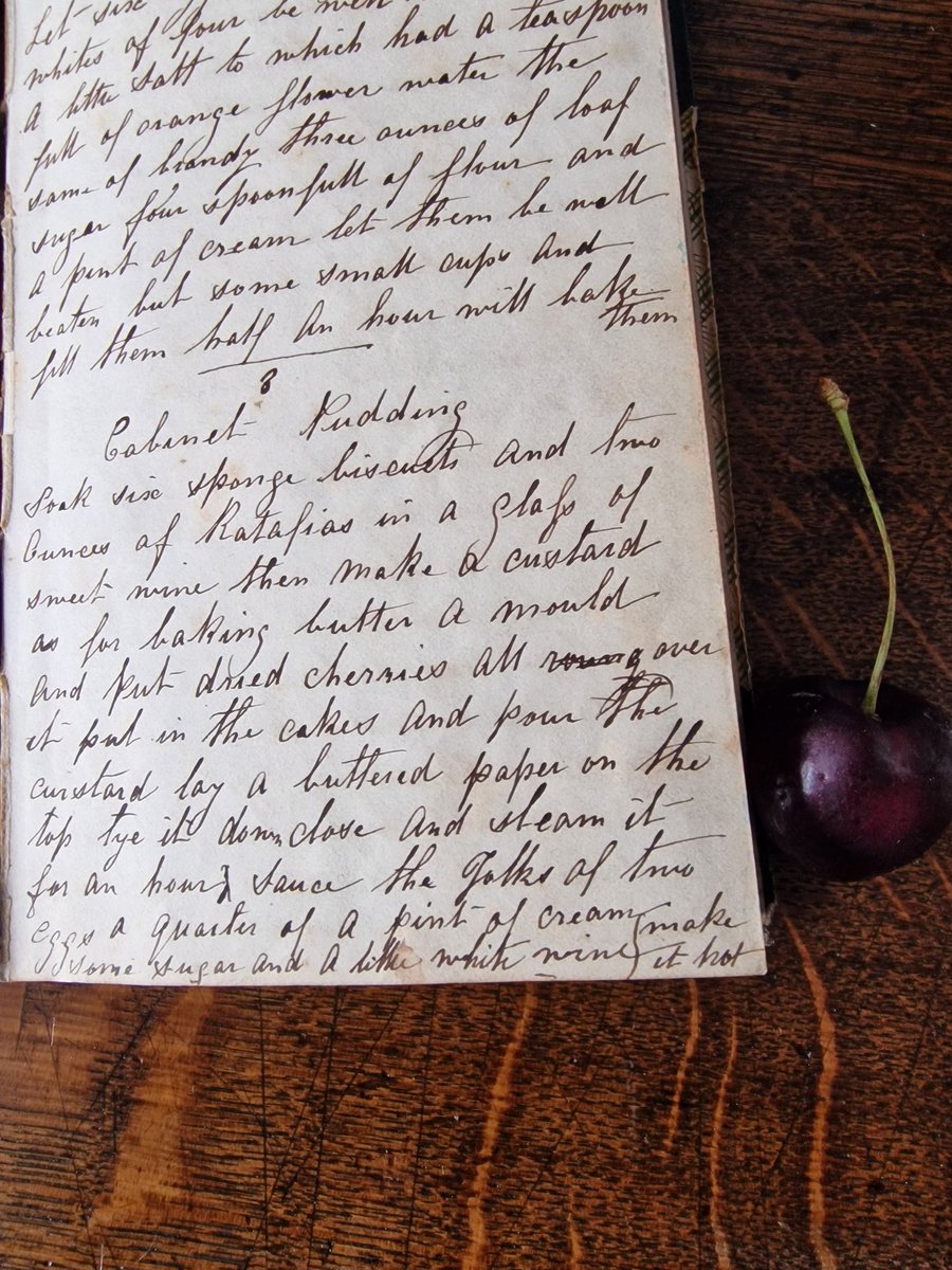 Poignantly, 'S.E. Gobey's Receipt book' came from strangers - a friend of a kind friend. Who was she? I  the name in Stroud &amp; Bristol. She may be Sarah Elizabeth Gobey, a Master Carpenter's daughter. Her handwriting seems sophisticated. Here's my favourite pudding!