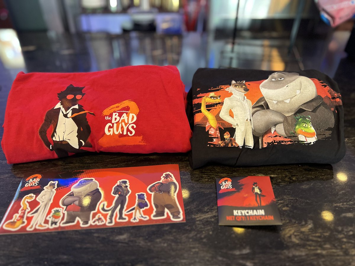 AuroraCineplex's tweet image. CONTEST TIME-- Enter to Win an official 
@Dreamworks THE BAD GUYS 2
Prize Package!  Two Winners Chosen at #AuroraCineplex

Adult T-Shirt * Youth T-Shirt * Coin Keychain * Sticker Sheet

Contest Open to All. Enter in the Aurora Cineplex lobby anytime now through Fri Aug 1st.