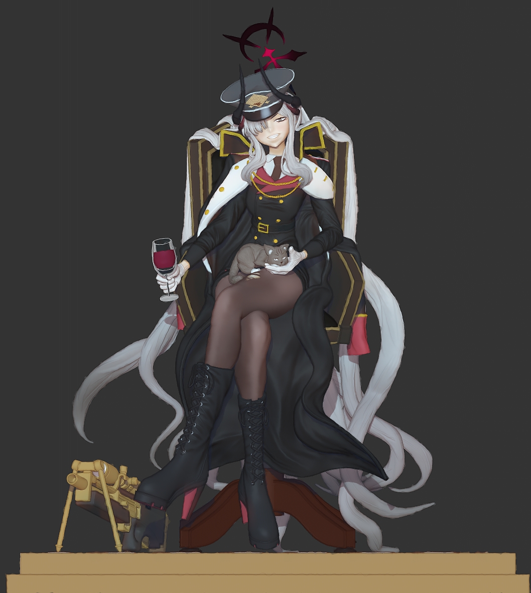 Hyeoncheol80846's tweet image. 블루아카이브의 하누마 마코토  연습작 입니다.
#BlueArhcive #zbrush