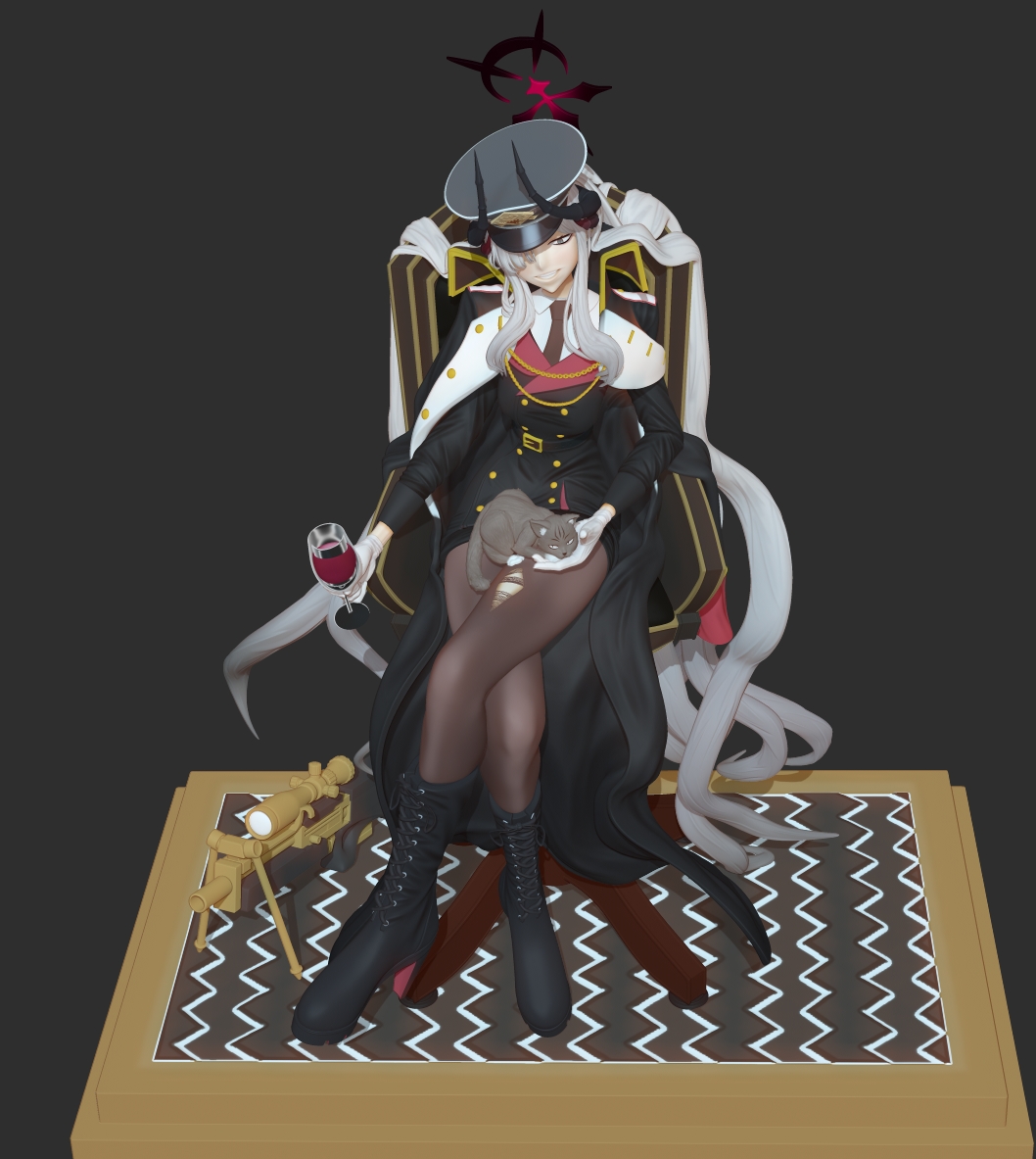 Hyeoncheol80846's tweet image. 블루아카이브의 하누마 마코토  연습작 입니다.
#BlueArhcive #zbrush