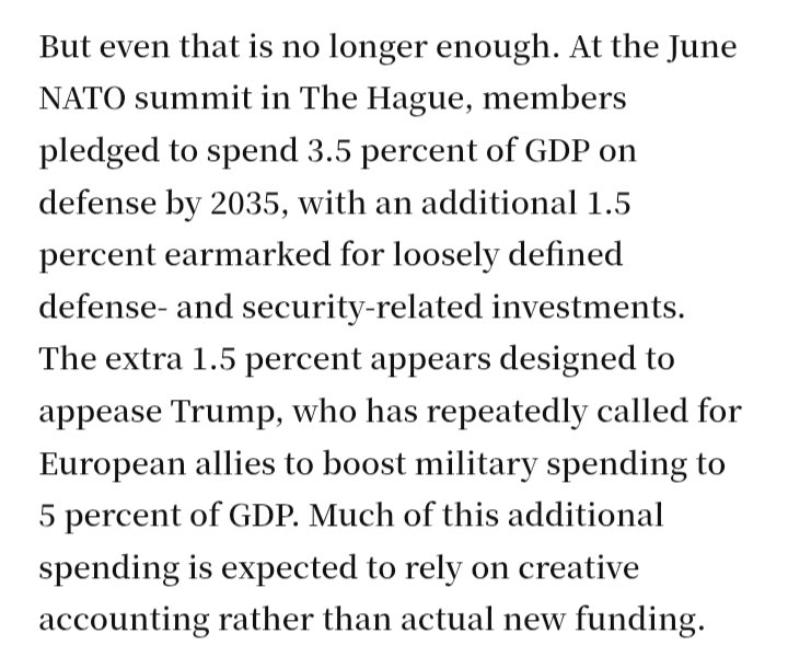 Cyrus S (@cyrusshares) on Twitter photo As I predicted, <a href="/realDonaldTrump/">Donald J. Trump</a> is making #NATO stronger than ever
Close enough to the 4%-5% I forecasted back in November
Leadership matters, can't run a country with the bureaucrats and Autopen. As I predicted, <a href="/realDonaldTrump/">Donald J. Trump</a> is making #NATO stronger than ever
Close enough to the 4%-5% I forecasted back in November
Leadership matters, can't run a country with the bureaucrats and Autopen.