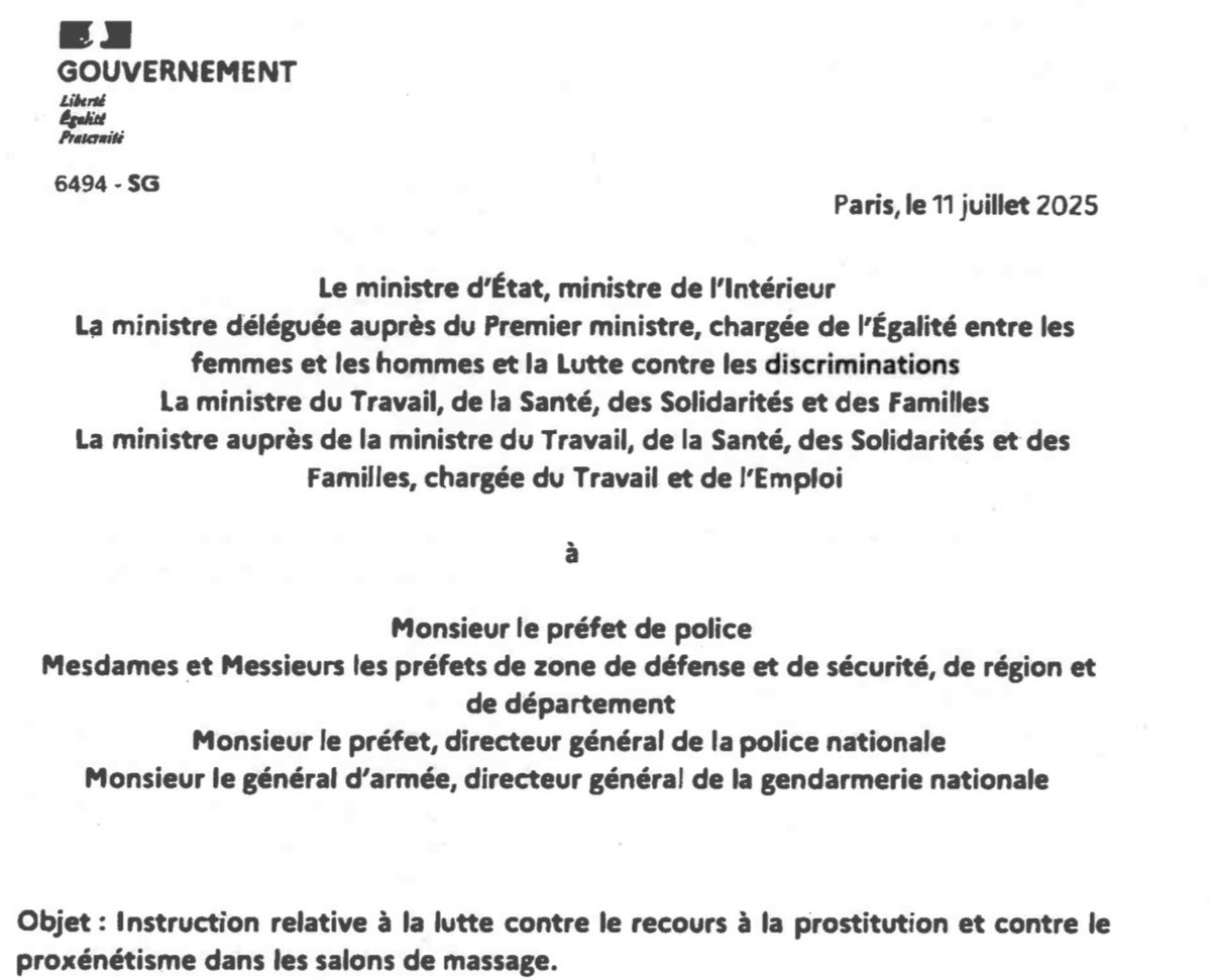 #CriminaliteOrganisée Mobilisé depuis longtemps avec les associations, riverains de #Paris17, je salue l’instruction interministérielle contre le proxénétisme dans les salons de massage
💪 Début juin : fermeture 25j rue de Saussure. D’autres décisions attendues rue Davy notamment