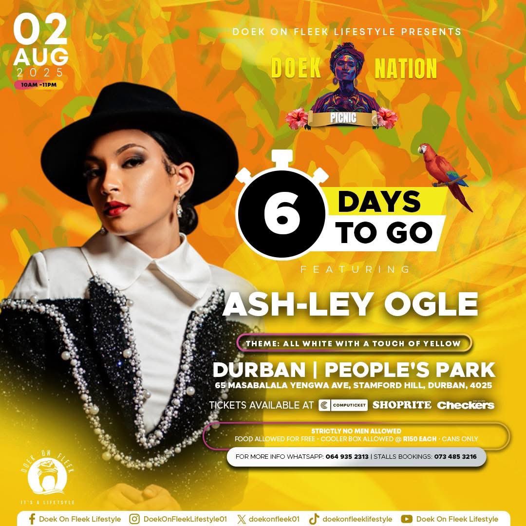 doekonfleek01's tweet image. 💛 We Are Almost There! 💛
Date 📆: Saturday 02 August 2025
📍Venue: People’s Park
Theme👗: All white with a touch of Yellow
👉Follow link to Get your tickets 🎫
shorturl.at/oOZ7z
@MaddieOgle
@Ladydu_sa @Sjava_atm @Nomfundo_Moh @qwabe_galz @Uyanda_20 @KingFreezySA