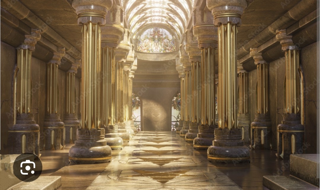 cosystories's tweet image. The cursed Gods
Second part
When Verdi entered the temple, its opulence left her completely stunned. She heard loud speaking and cheering coming from another chamber. She was heading towards it when she suddenly stopped in the middle of the corridor. Her heart was pounding…