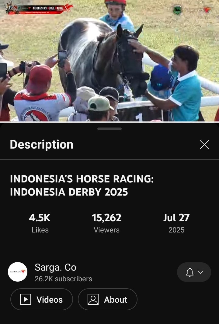 nyx_xcf's tweet image. I witnessed the first Indonesia Triple Crown winner in 13 years on Live!!! Congratulations King Argentine!!!