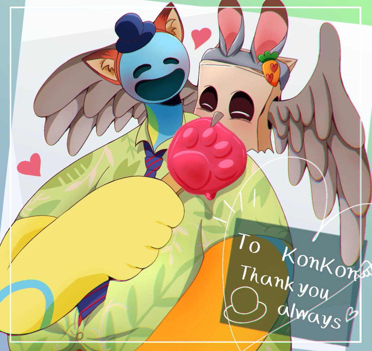Himurrrrrro1007's tweet image. お呼び出し失礼致します🙇
@KON_Daze
コンコンさん宅の代理とドーイとの◯ィズ◯ーデート🫶🩵🪶
コンコンさんが好きな要素を詰め込み夢絵よりになりましたが描いてみてとても楽しかったです🥰✨