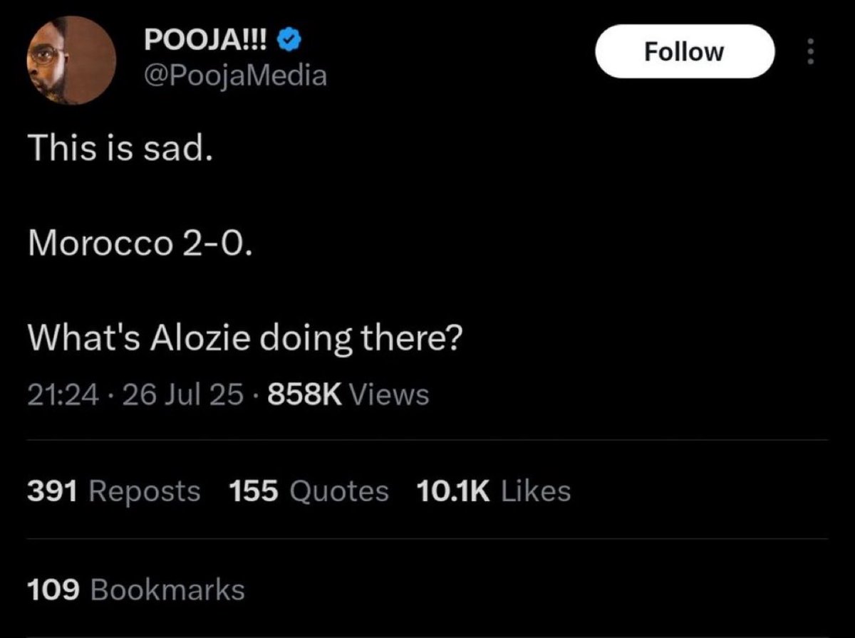 Tribalism is really k!lling Nigeria 🥲
<a href="/PoojaMedia/">POOJA!!!</a>