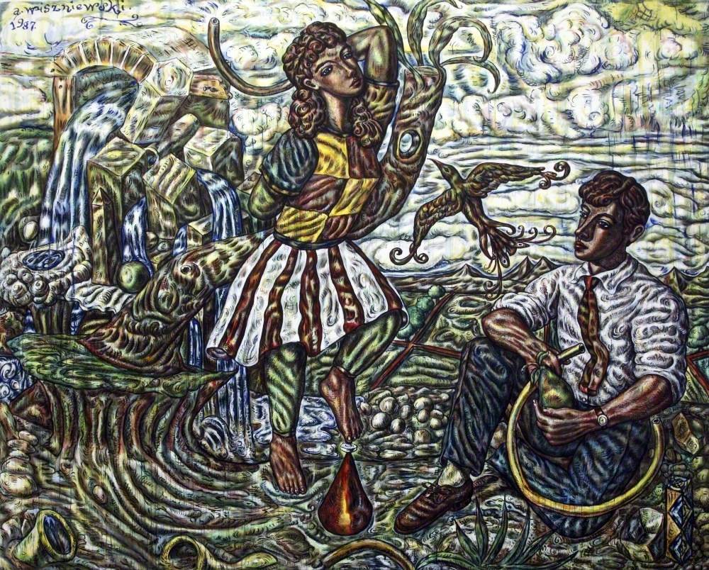 ScribnerUMCP's tweet image. Adrian Wiszniewski, &quot;Landscape&quot; (1987)

#Art