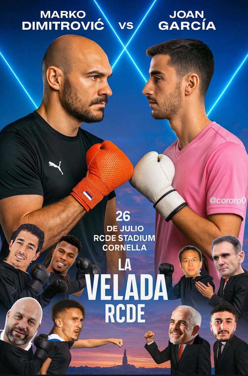 Cororo0's tweet image. Os presento La Velada RCDE 馃敟
Hagan sus apuestas
Tickets y artistas pr贸ximamente
#rcde