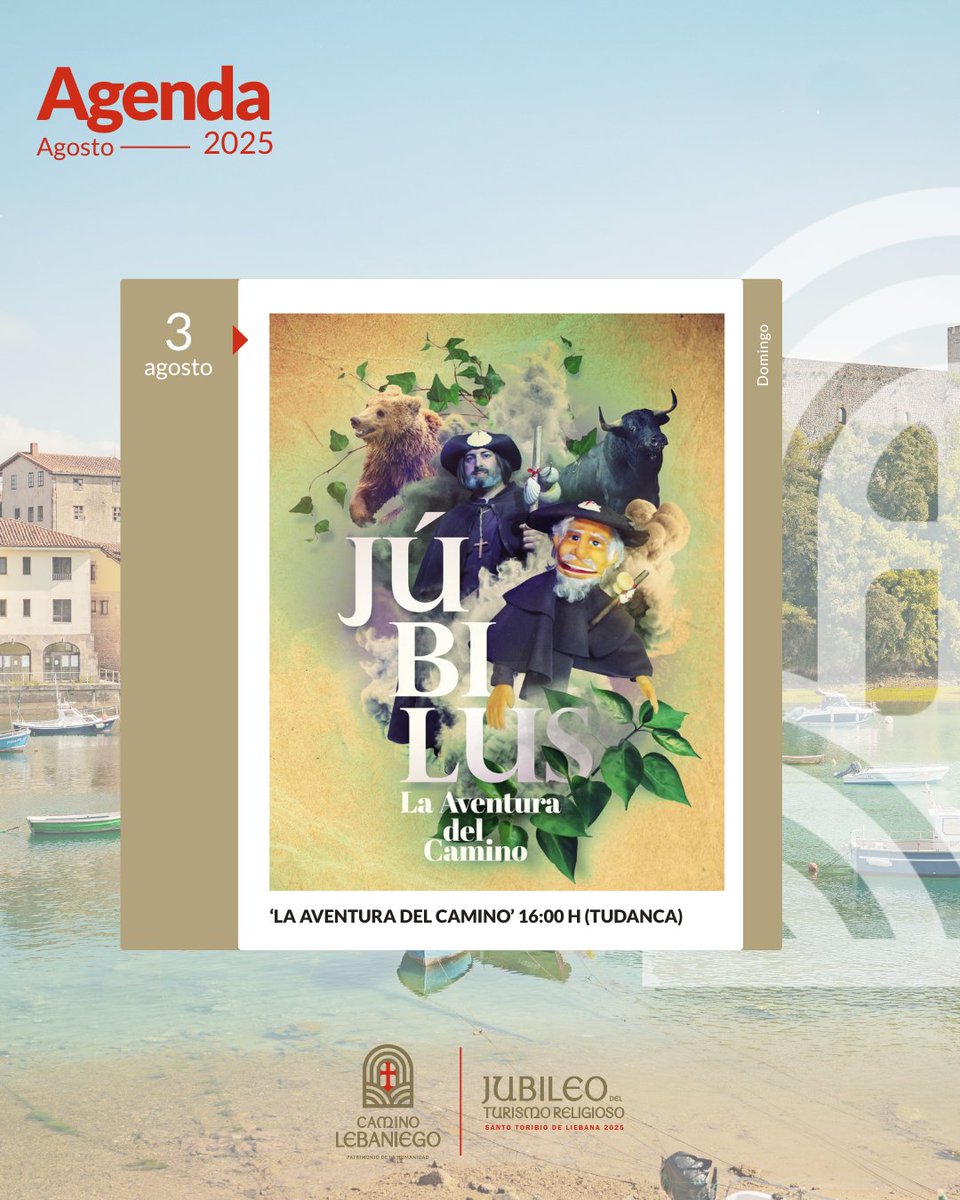 🎭 Este domingo 3/8 en Tudanca: “JÚBILUS, La Aventura del Camino”, teatro infantil sobre el Lignum Crucis. 16:00 h, entrada libre.
🎭 This Sunday 3/8 in Tudanca: “JÚBILUS”, a family play about the Lignum Crucis. 4PM, free entry.
#CaminoLebaniego