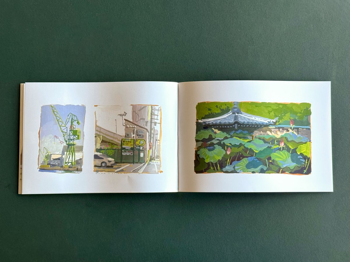 先日のふたばZINEフェスで頒布した不透明水彩絵具を使ったスケッチ作品