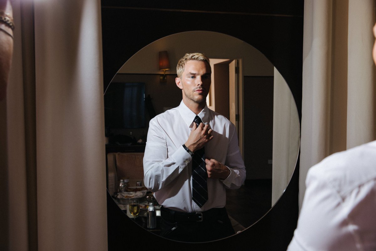 Leather pants were a commitment in Los Angeles heat.