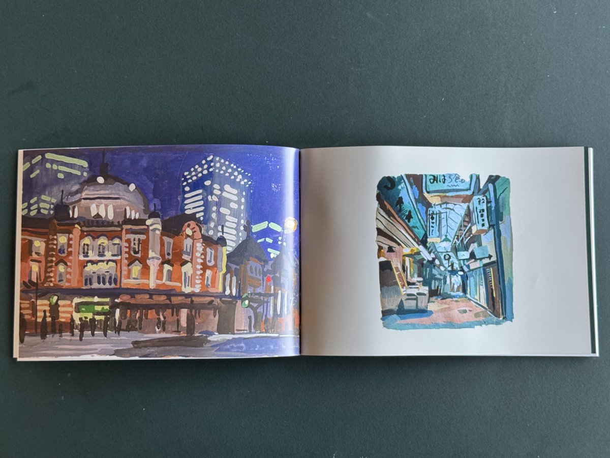 先日のふたばZINEフェスで頒布した不透明水彩絵具を使ったスケッチ作品