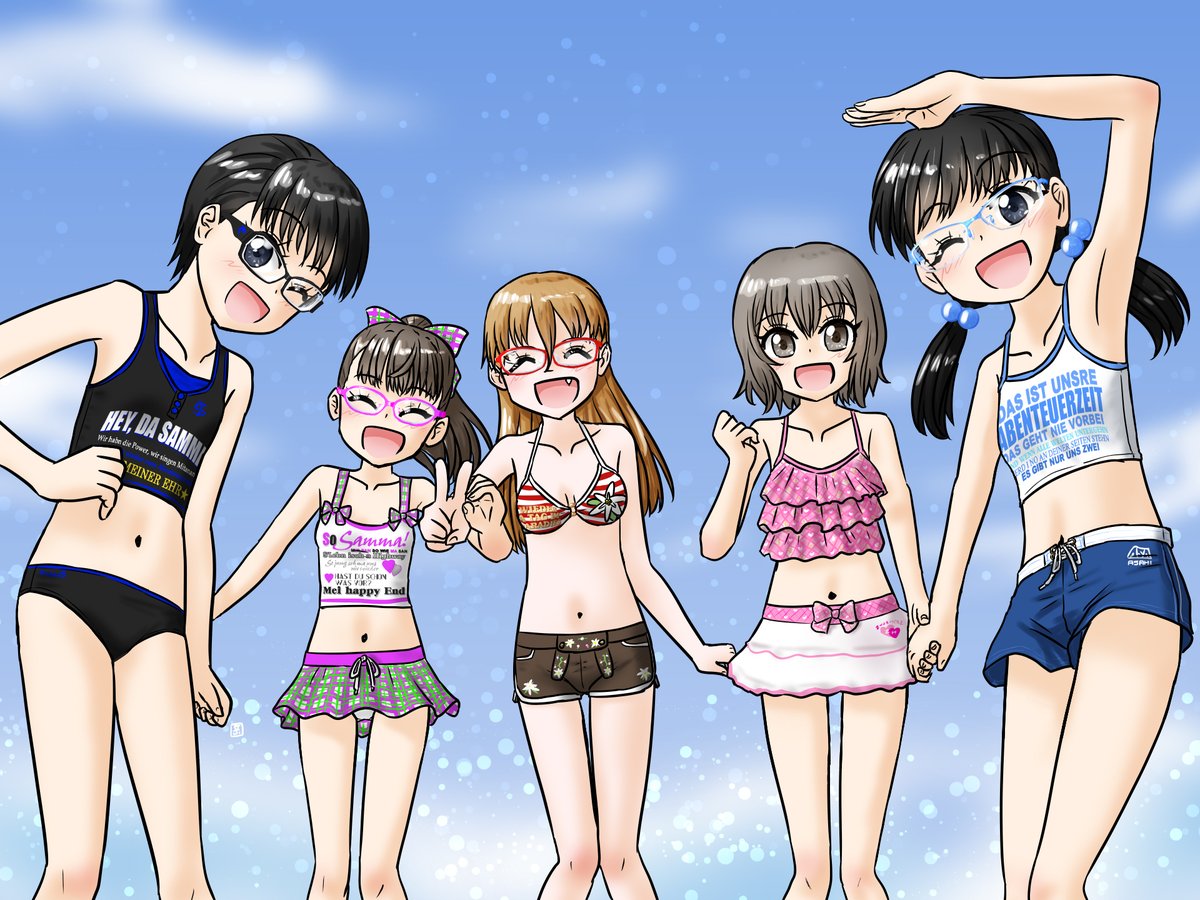 Nono_norkey's tweet image. #女の子のイラストだけで興味を持ってくれる方へ届け
他で男の子も描いてるから乗っかっていいのか判らんけどメインの女子中学生5人組(だから今回貼ったこの子らは全員女の子よ)で乗っかってみる