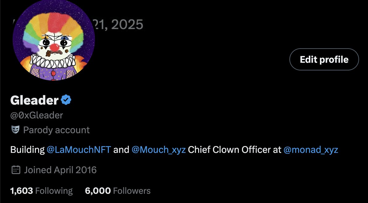 0xGleader's tweet image. 6000 followers? No ❌❌❌

6000 friends. 🥳💜💜💜💜💜

Thank you Monad 💜