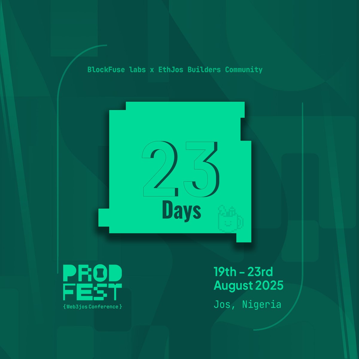 Web3JosCon's tweet image. 23 Days to ProdFest 2025..... And guess what?
A few months ago, someone launched their first smart contract.
Last week, they applied to showcase it at ProdFest.
Not because it’s perfect, but because they believe they are solving a genuine problem.
And that’s what ProdFest is…