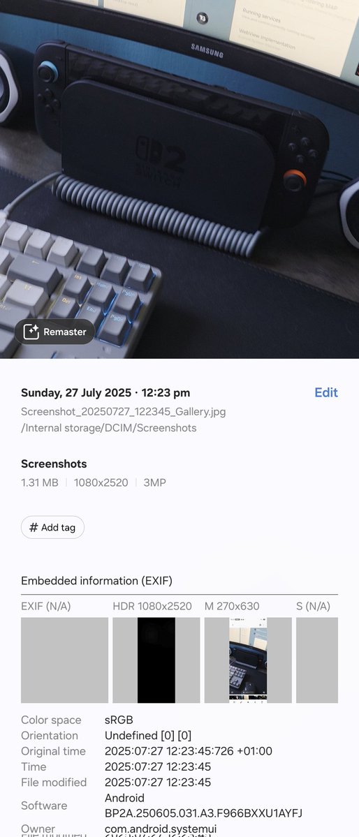 thatjoshguy69's tweet image. Say hello to HDR screenshots, live on the Z Fold 7!
Thanks to @ashutosh28 and @Rapier_67 for finding out it only works with JPG and not PNG 😂