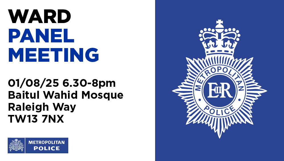 Our next Ward Panel meeting is this coming Friday. Come along to discuss what matters to you in your local area. Police, Councillors, Council and other partner agencies will be there to listen and offer help