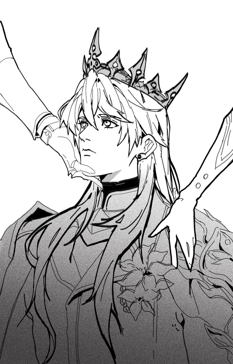Alittlec1's tweet image. #恋と深空 #LoveandDeepspace #XavierKingofDarknight #恋と深空 #恋与深空 #Xavier #沈星回 #セイヤ 加冕仪式
