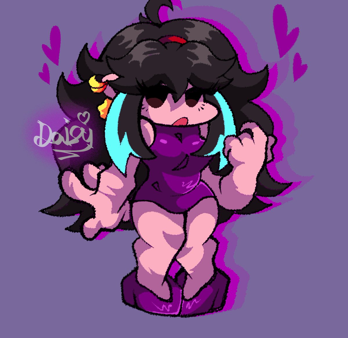 Daisystarmoon's tweet image. She tryna look diva‼️🫢✨️💜
#FNF #fnfgf #Sona