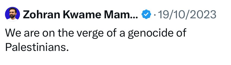 This is unbelievable. Less than two weeks after October 7, Zohran Mamdani was already spreading the “genocide” lie.