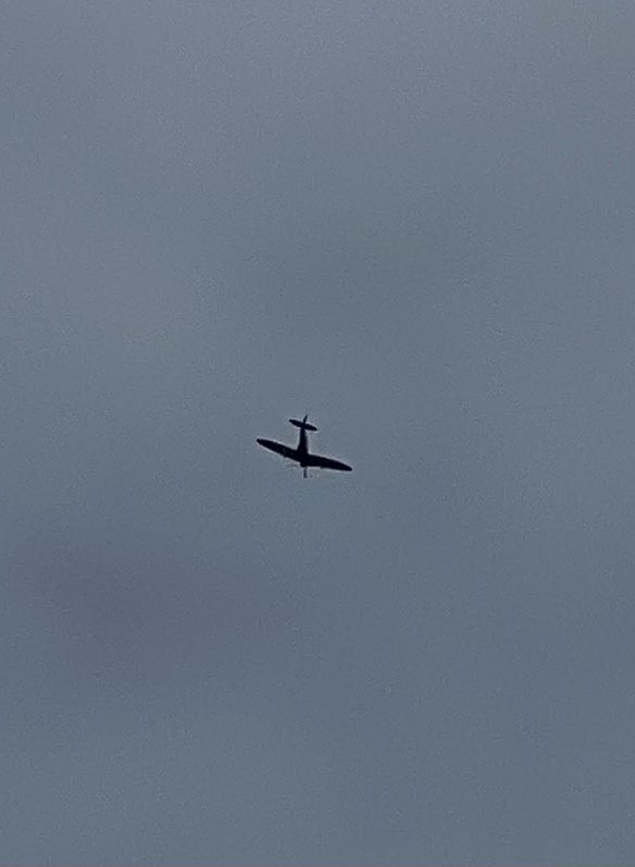 #Spitfire doing #Spitfire things.   Not a great photo.  But that sound.  That beautiful sound.   I don’t get it very often.   #Aircraft #photography #Doncaster