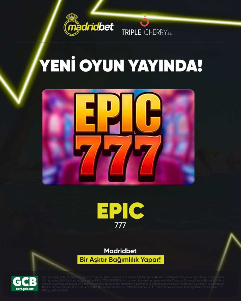 🎰 EPIC 777 Madridbet’te yayında!

Retro slot heyecanı, dev semboller ve bonuslar artık Madridbet’te!

Hemen Madridbet’e gir, EPIC 777 ile kazanmaya başla!

t.ly/madridbetwt

#Madridbet