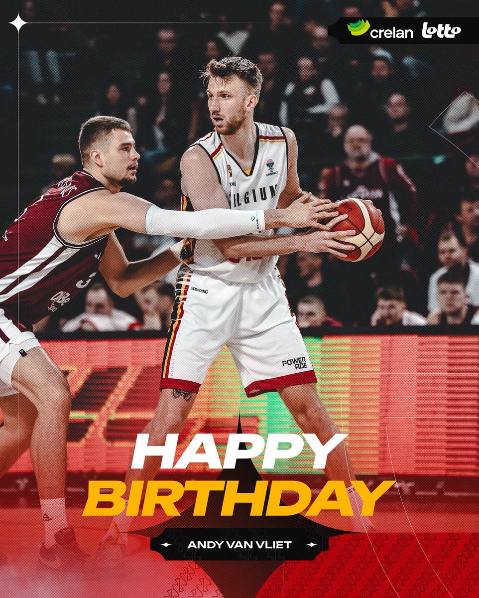 Join us in congratulating <a href="/andyvanvliet/">Andy van Vliet</a> on his 30th birthday 🎂 🙏🏻

#basketballbelgium #crelansport #omdathetkan #lions