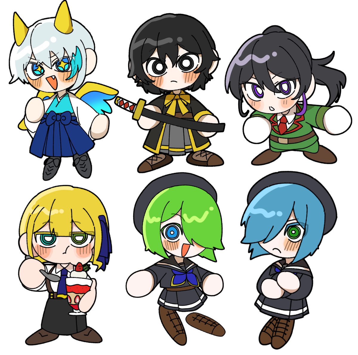 Ikada_tur's tweet image. #みんなのデフォ絵と等身絵の比較が見たい