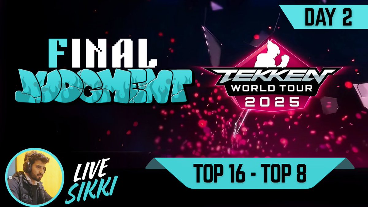 We're about to go live!! ⭕
Final Judgement Top 16 👇🏻

📺 twitch.tv/sikkify