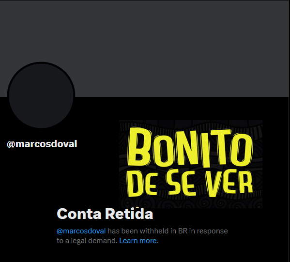 ZurockProxy's tweet image. Ai como é Bonito de se ver essa conta do Marcos do Val retida em resposta a uma demanda legal
Obrigada Xandão!