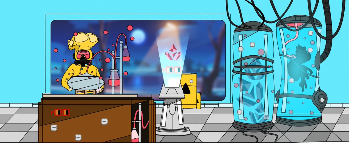 Doms_V2's tweet image. Joe was just an ordinary guy; he scrolled past a meme, clicked a wallet link, and before he knew it, gas prices danced in his dreams. Smart contracts whispered his name.
A pixel-eyed Noun handed him a hazmat suit and said, “Welcome, chef. The yield is... mETHical.”
Now he’s…