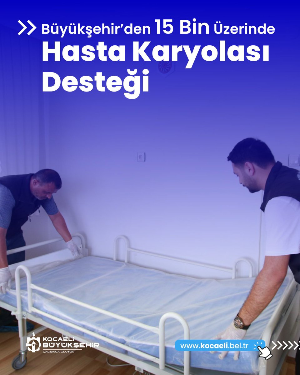 kocaelibld's tweet photo. Yatağa bağımlı vatandaşlarımız için 15 bini aşkın hasta karyolası ve bakım ekipmanı desteği sağladık.✨ https://t.co/3JZ3Unn0o7