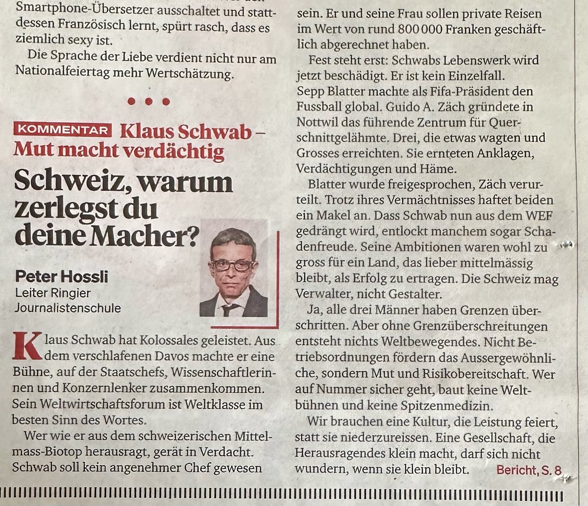 TscharnerG's tweet image. Das Nachtreten der Mittelmässigkeit …

lesenswerter Kommentar von Peter Hössli im heutigen ⁦@Sonntags_Blick⁩ :